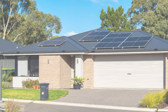 House with solar panels on it
